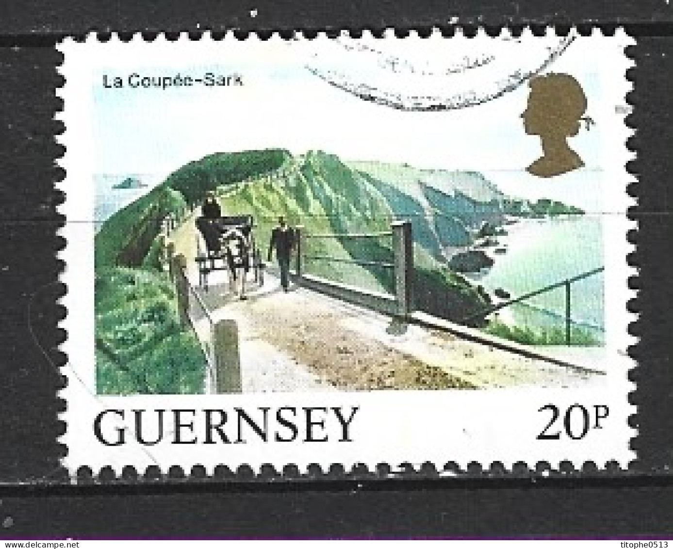 GUERNESEY. N°296 De 1984 Oblitéré. Carriole. - Postkoetsen