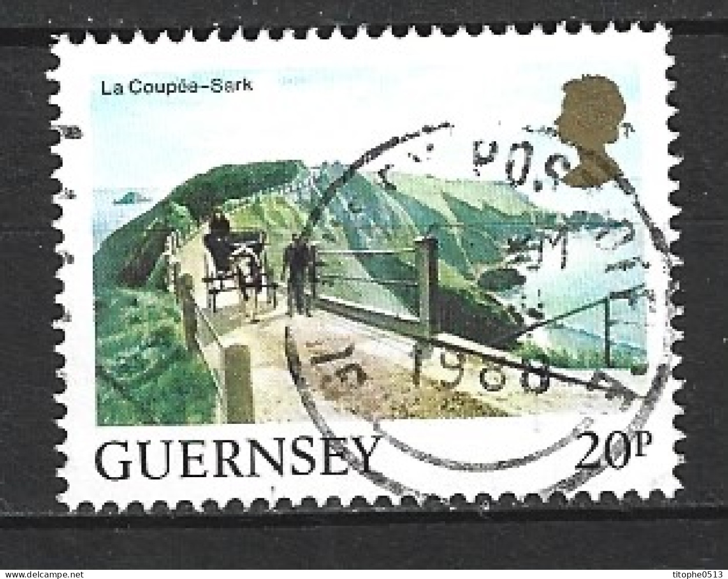 GUERNESEY. N°296 De 1984 Oblitéré. Carriole. - Kutschen