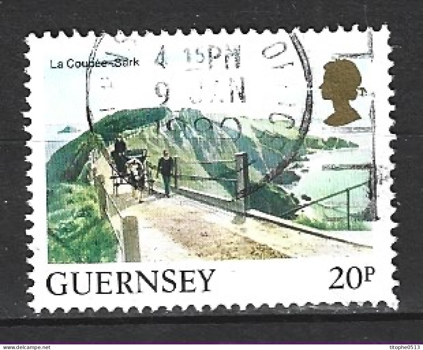 GUERNESEY. N°296 De 1984 Oblitéré. Carriole. - Kutschen