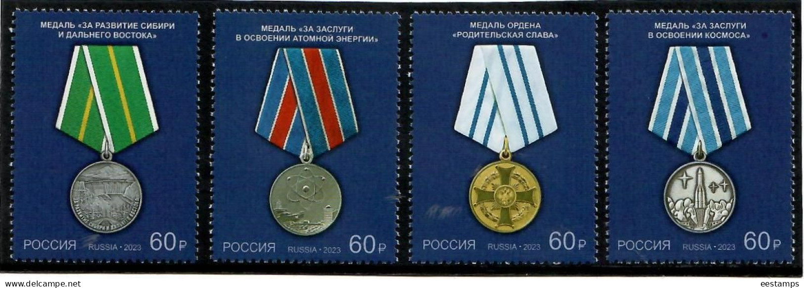 Russia 2023 . Medalls . 4v. - Nuovi