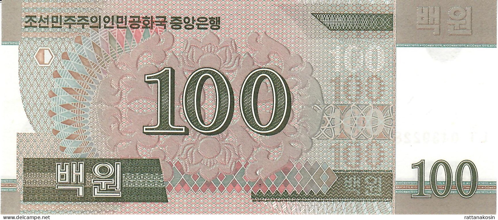 KOREA NORTH P61 100 WON 2008      UNC. - Corée Du Nord