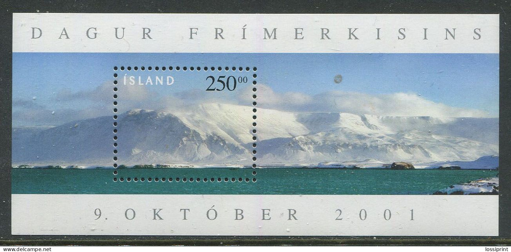 Island:Iceland:Unused Block Stamps Day, Esja Mount, 2001, MNH - Ungebraucht