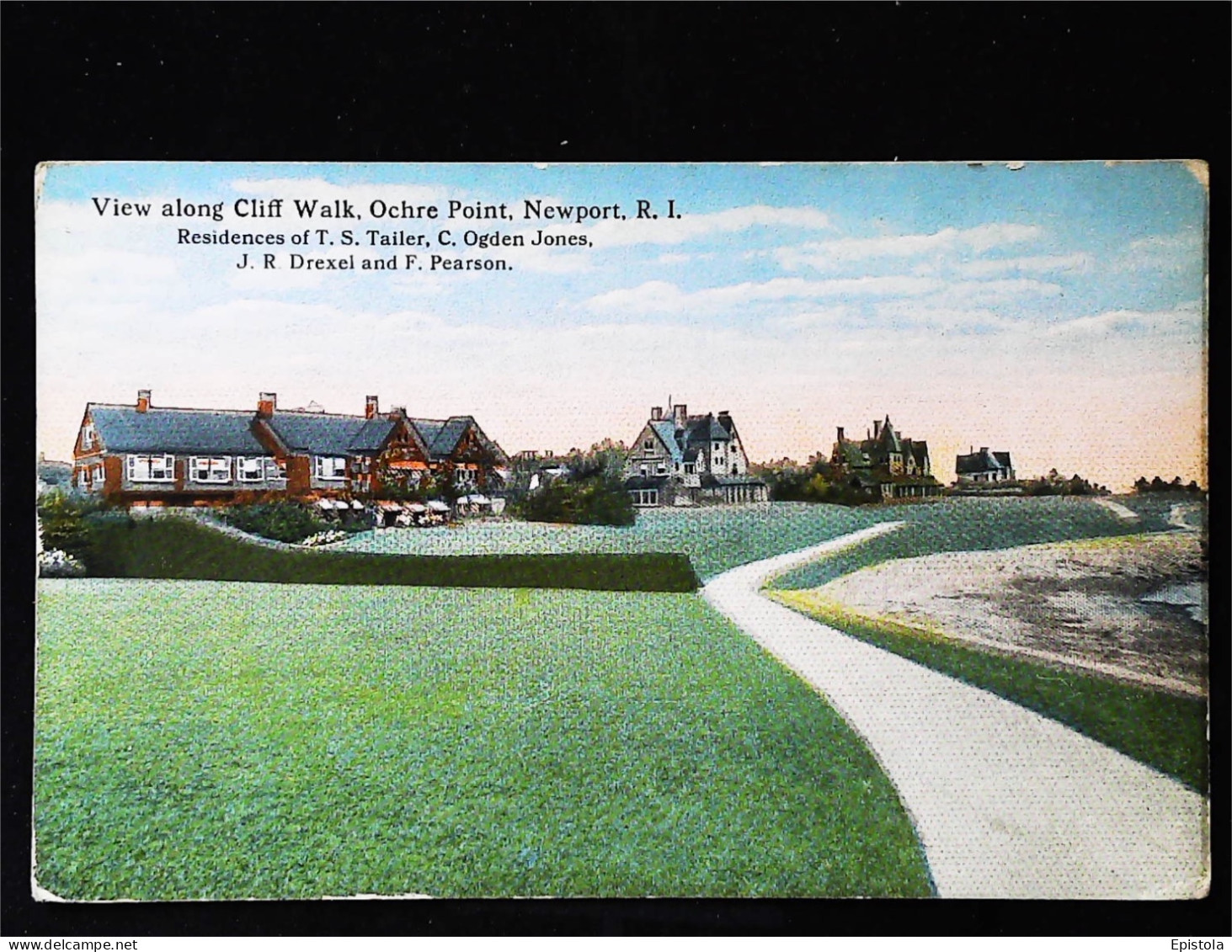 ► TS Tailer Ogden Jones Residence Ochre Point Cliff Walk Newport RHODE ISLAND 1920's - Newport