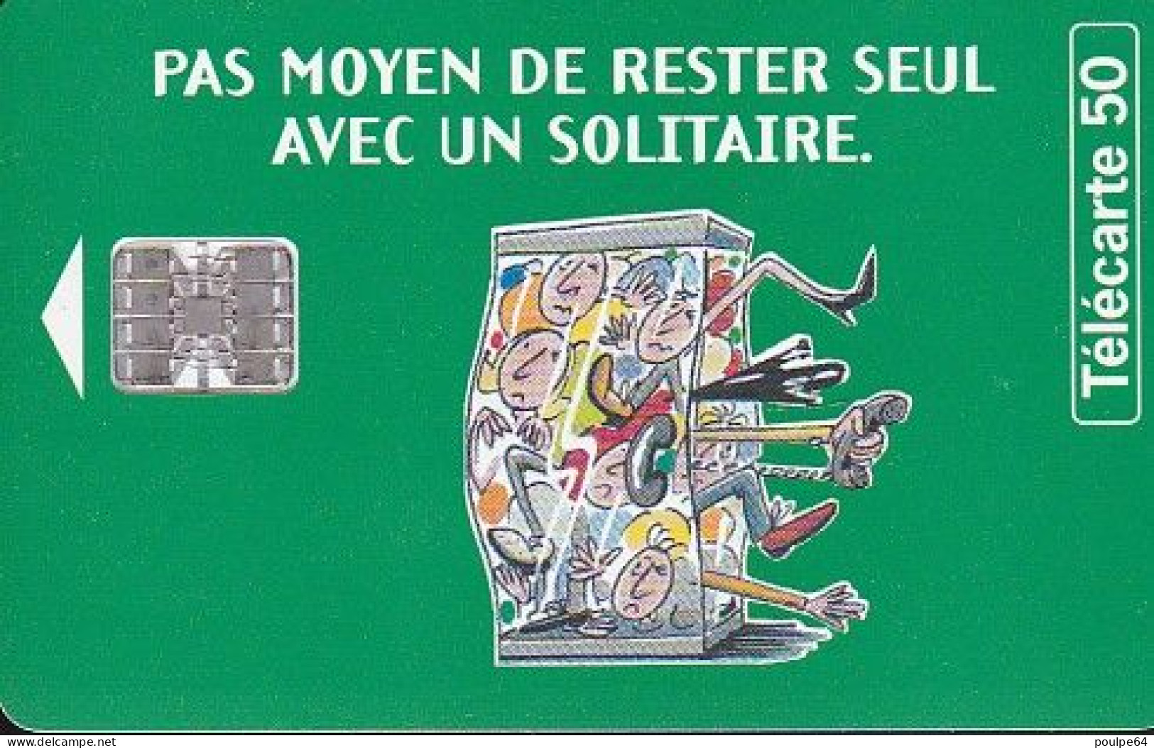 F608 - 12/1995 - SOLITAIRE - 50 SC7 - (verso : Deux Lignes Centrées) - 1995