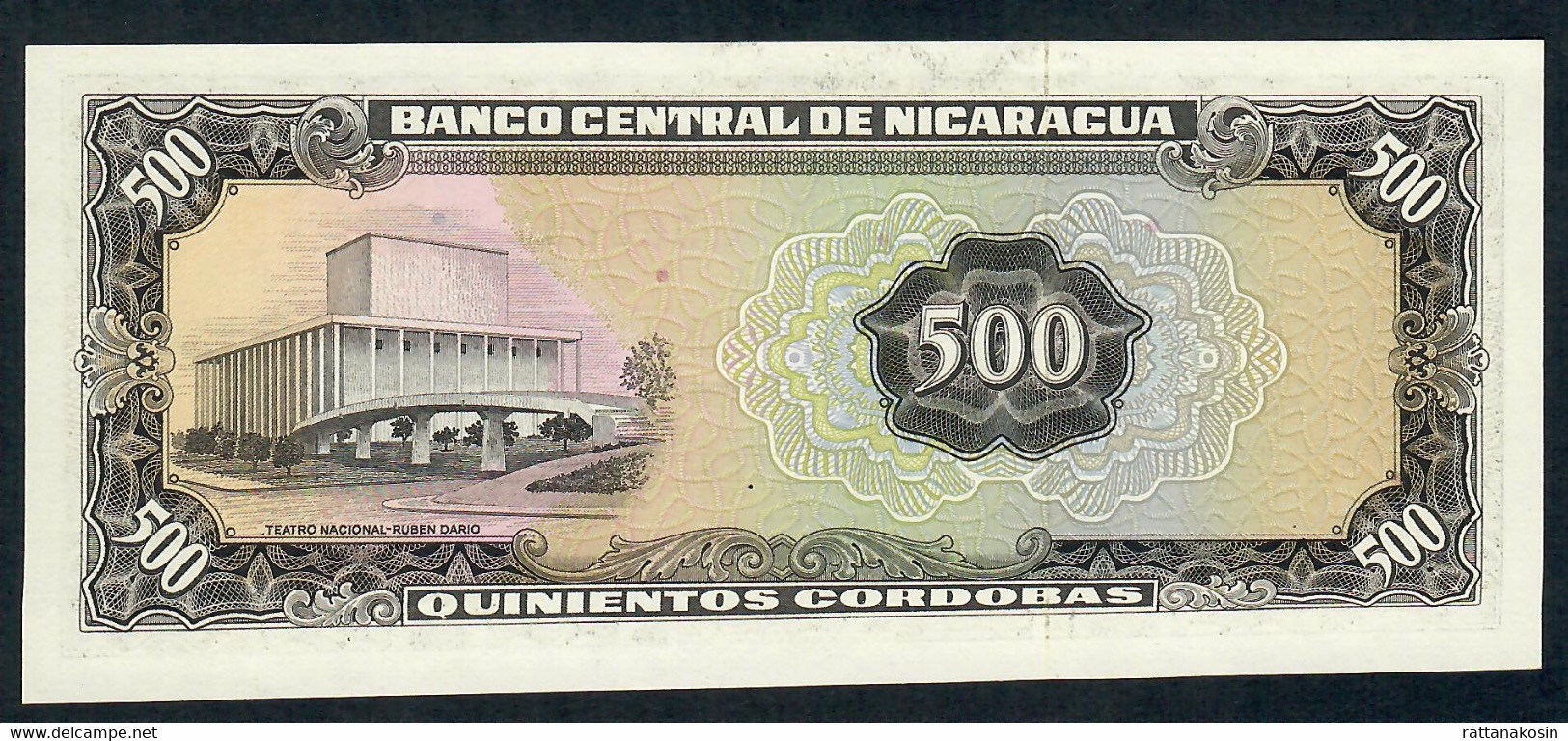 NICARAGUA P127 500 CORDOBAS 1972  UNC. - Nicaragua