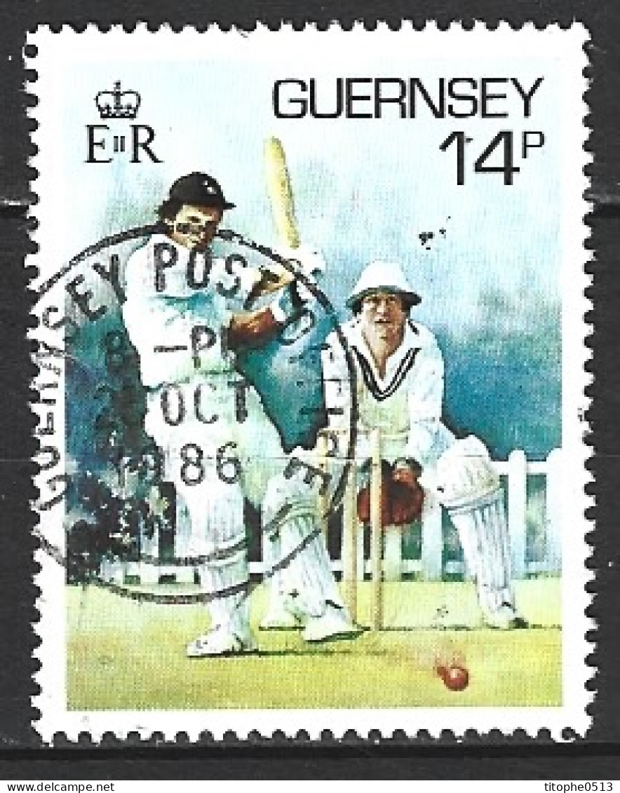 GUERNESEY. N°364 De 1986 Oblitéré. Cricket. - Cricket