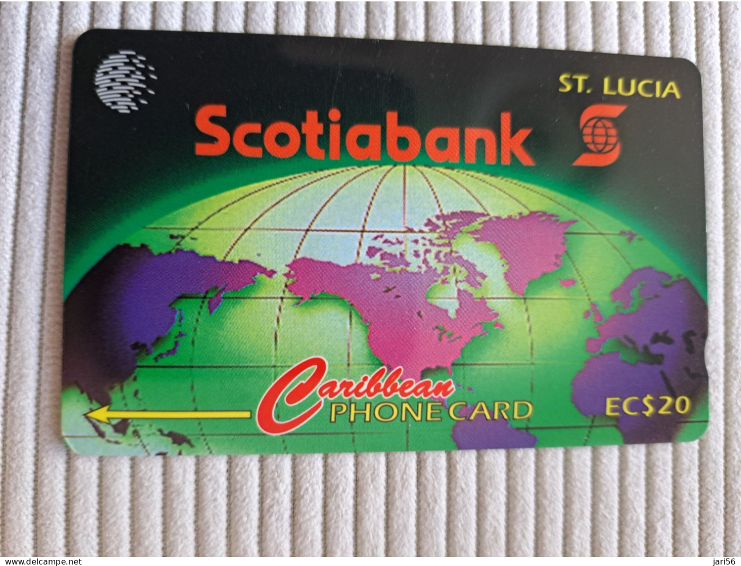 ST LUCIA    $ 20  CABLE & WIRELESS   SCOTIABANK    16CSLA   Fine Used Card ** 15742 ** - St. Lucia