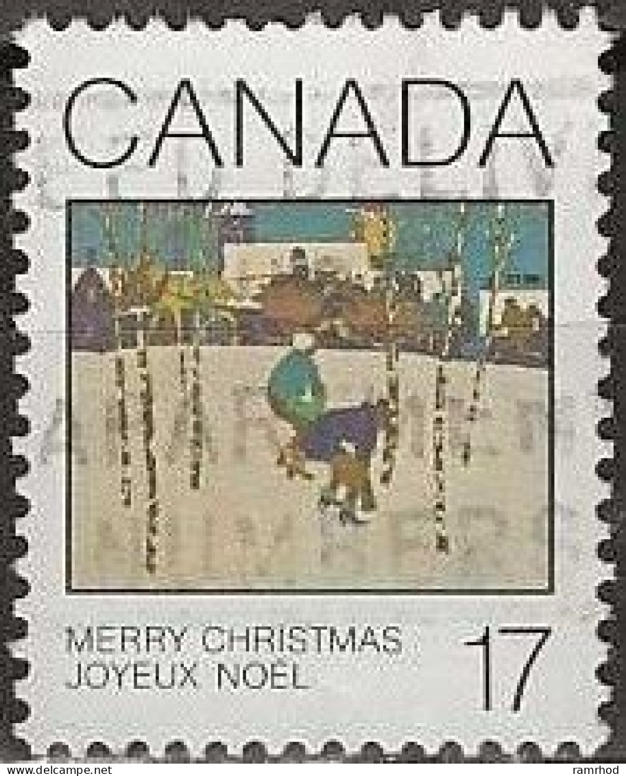 CANADA 1980 Christmas - 17c - Sleigh Ride (Frank Henessey) FU - Used Stamps