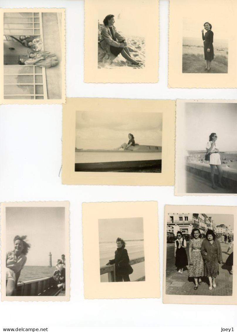1 Lot De 43 Photos De Femmes Années 50 Format Album - Anonymous Persons