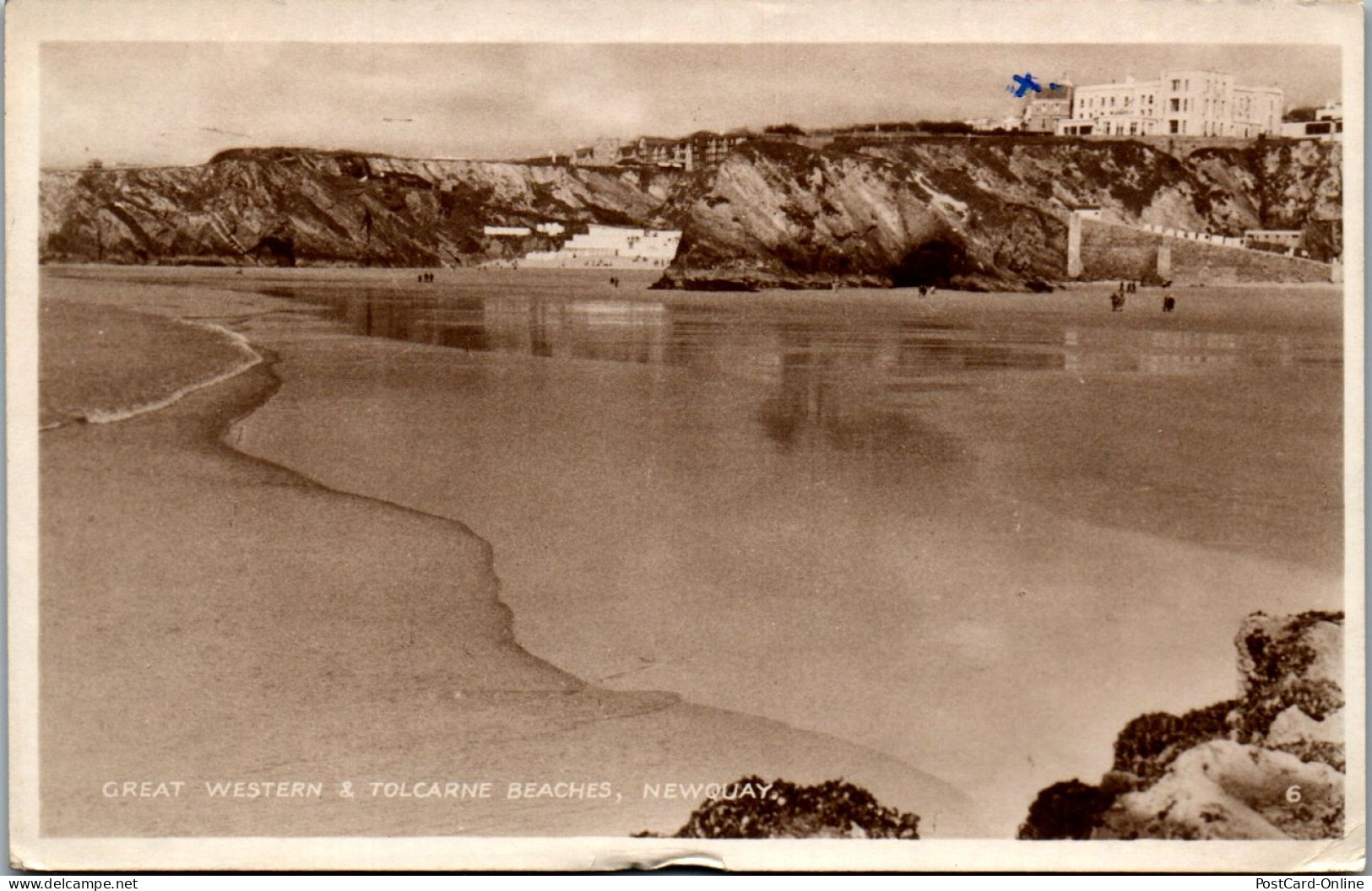 46202 - Großbritannien - Newquay , Great Western And Tolcarne Beaches - Gelaufen 1949 - Newquay