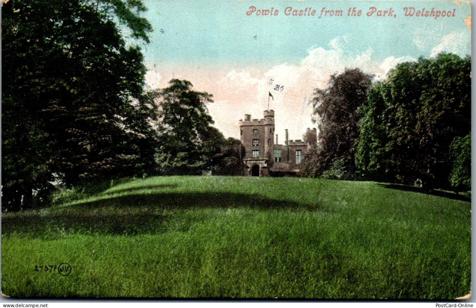 46197 - Großbritannien - Wales , Welshpool , Powis Castle From The Park - Gelaufen 1908 - Montgomeryshire