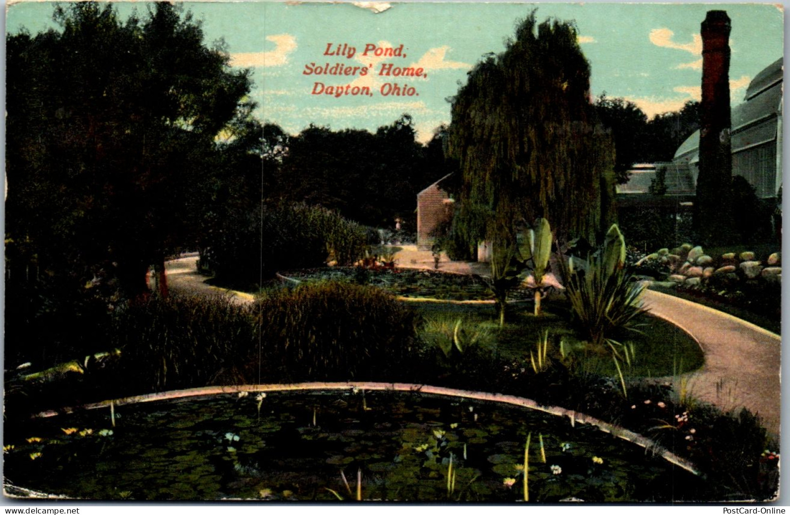 46033 - USA - Dayton , Lily Pond , Soldier's Home , Ohio - Gelaufen 1912 - Dayton