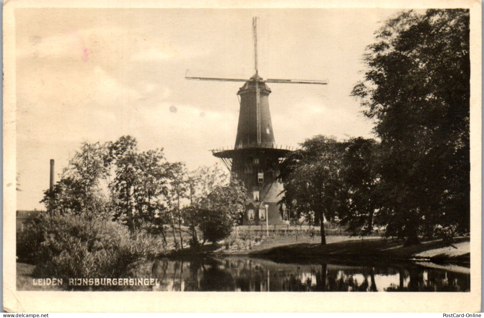 46013 - Niederlande - Leiden , Rijnsburgersingel , Mühle , Windmühle - Gelaufen 1938 - Leiden