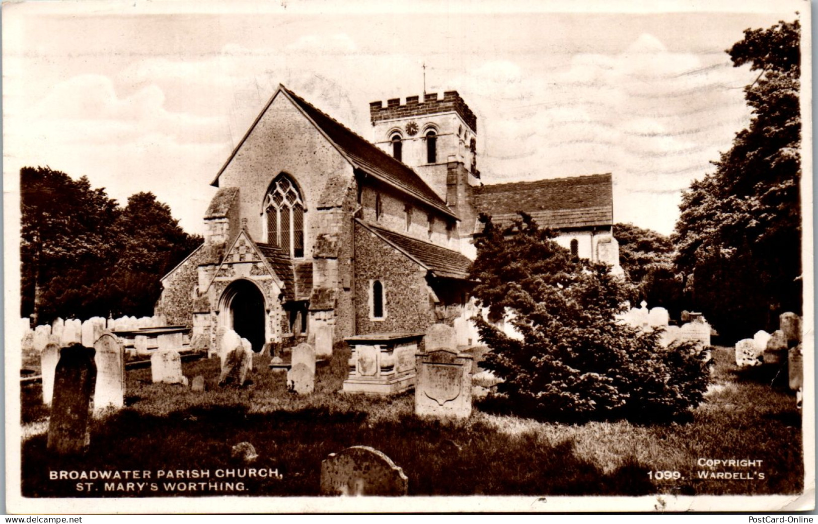 45998 - Großbritannien - Worthing , Broadwater Parish Church , St. Mary's Worthing - Gelaufen 1951 - Worthing