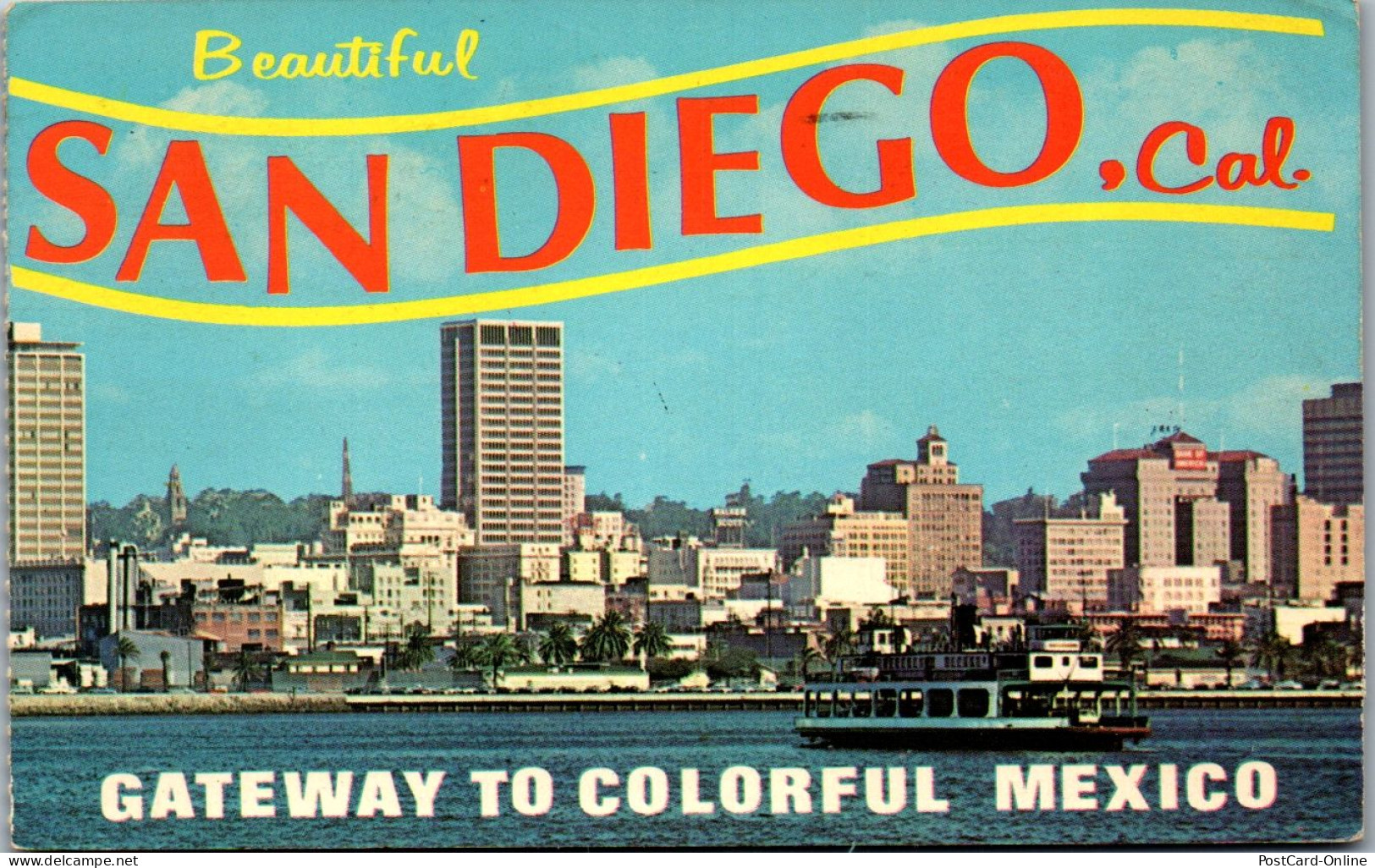 45775 - USA - San Diego , California , Panorama Skyline - Gelaufen 1970 - San Diego