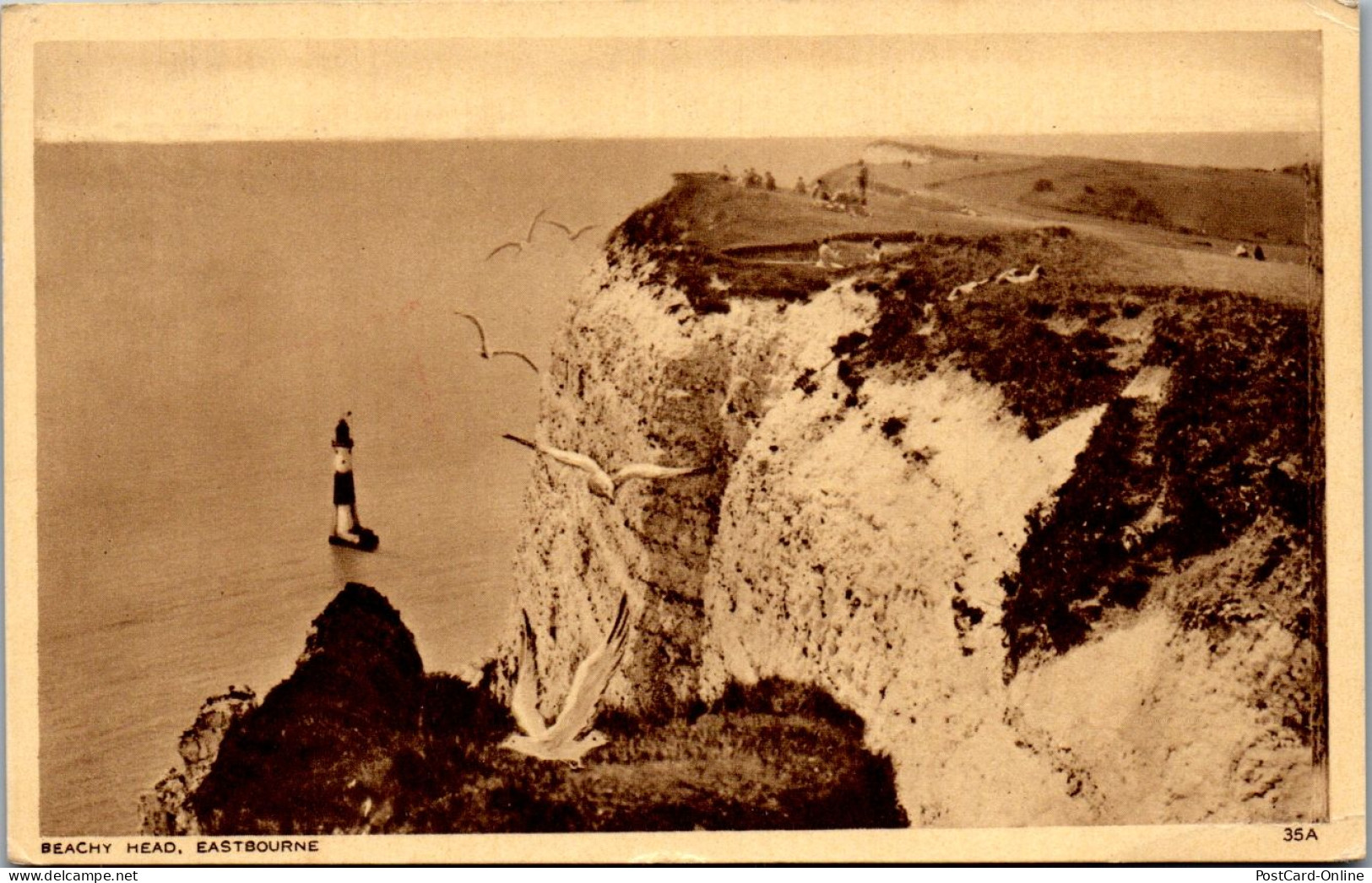 45777 - Großbritannien - Eastbourne , Beachy Head , Leuchtturm - Gelaufen 1952 - Eastbourne