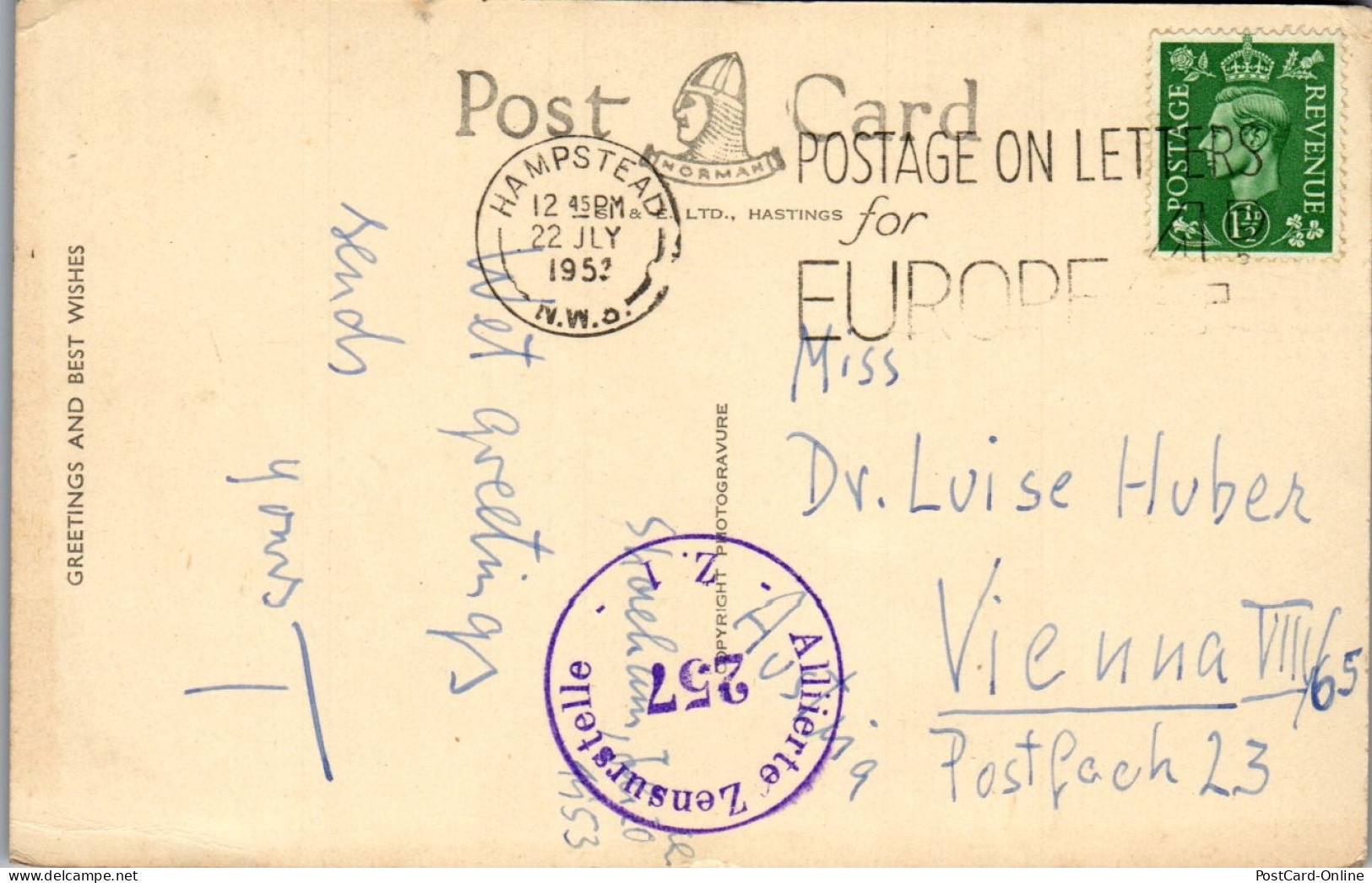 45777 - Großbritannien - Eastbourne , Beachy Head , Leuchtturm - Gelaufen 1952 - Eastbourne