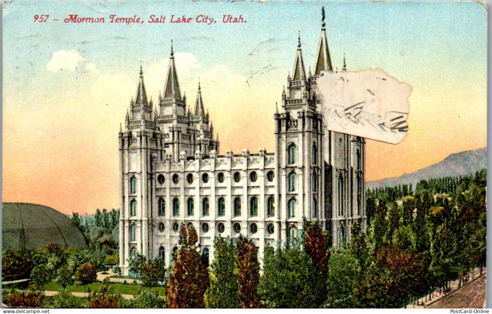 46534 - USA - Salt Lake City , Mormon Temple , Utah - Gelaufen 1913 - Salt Lake City