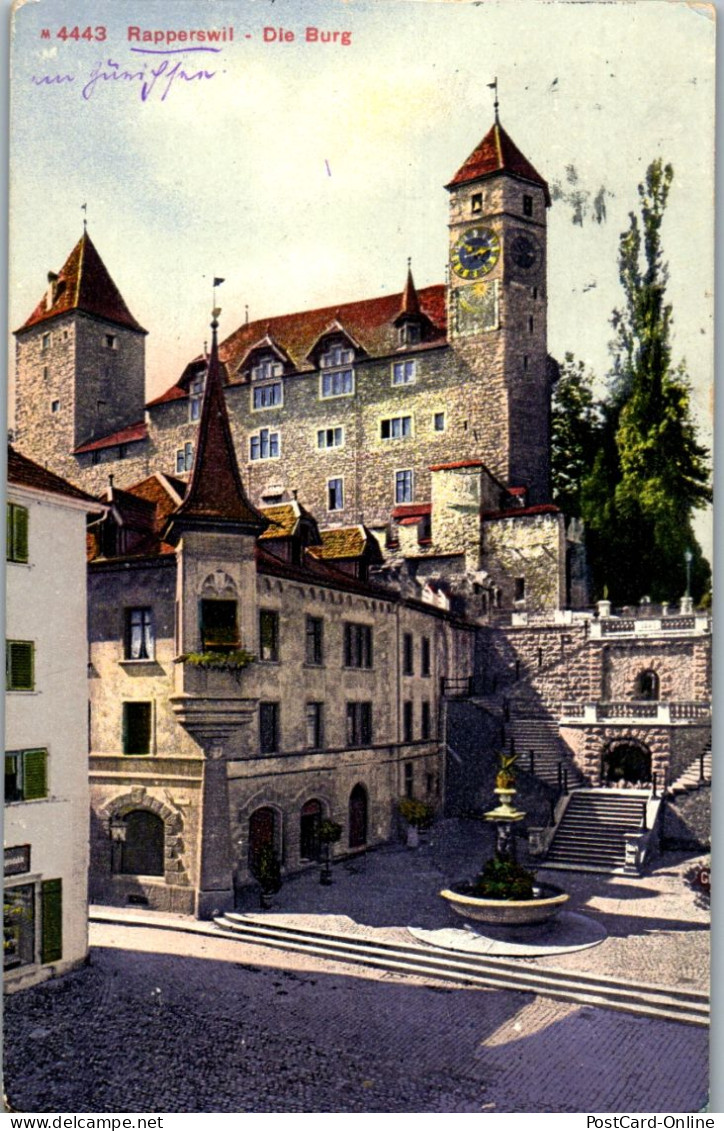 46429 - Schweiz - Rapperswil , Die Burg - Gelaufen 1913 - Rapperswil-Jona