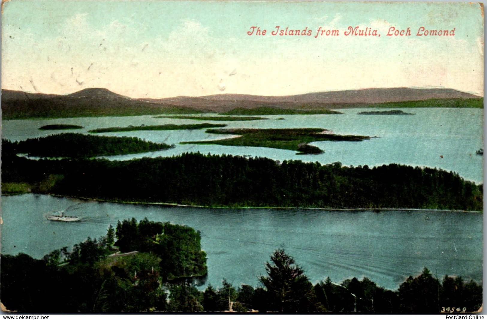 46353 - Schottland - Loch Lomond , The Island From Mulia - Gelaufen 1909 - Dunbartonshire