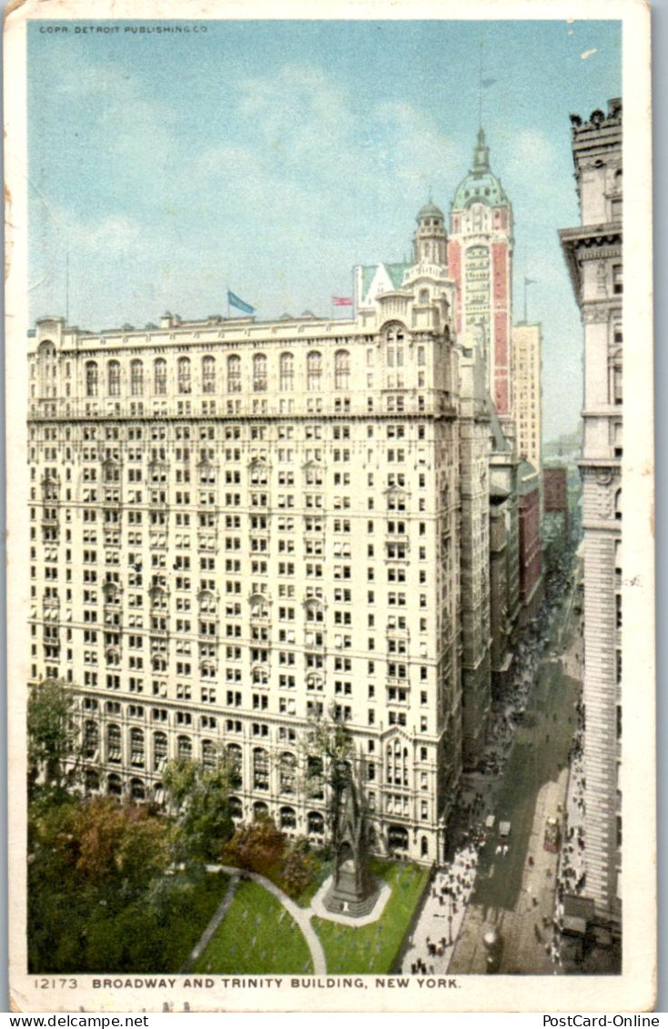 46272 - USA - New York , Broadway And Trinity Building - Gelaufen 1913 - Broadway