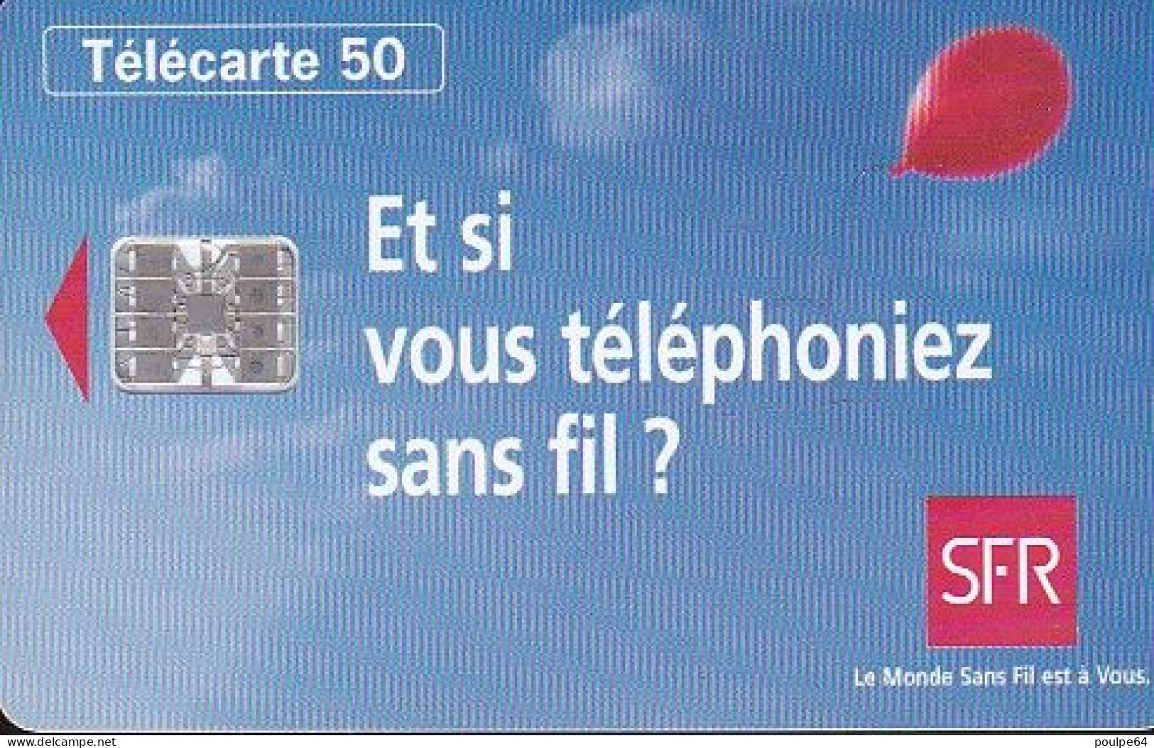 F614- 12/1995 - SFR V° " Le Monde Sans Fil " - 50 SC7 - 1995