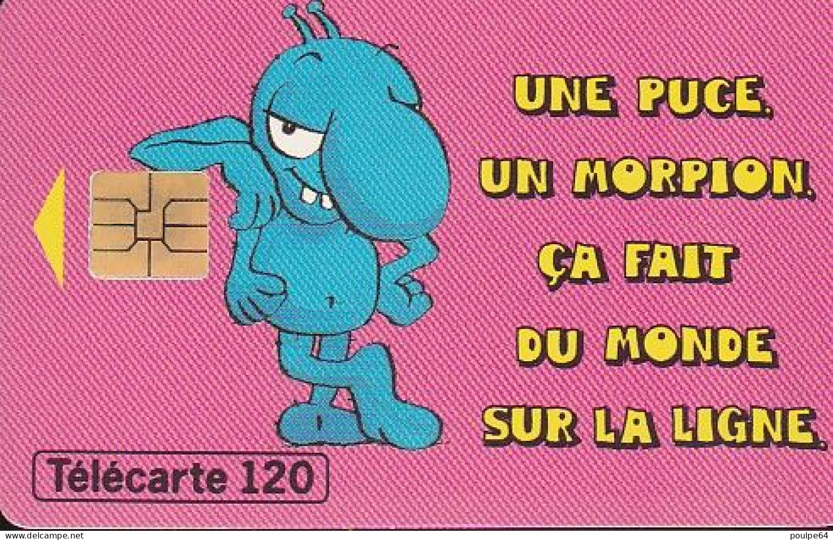 F617 - 01/1996 - MORPION 2 ROSE - 120 S03  - (verso : N° Deux Lignes - 2ème Ligne Vers La Droite) - 1996