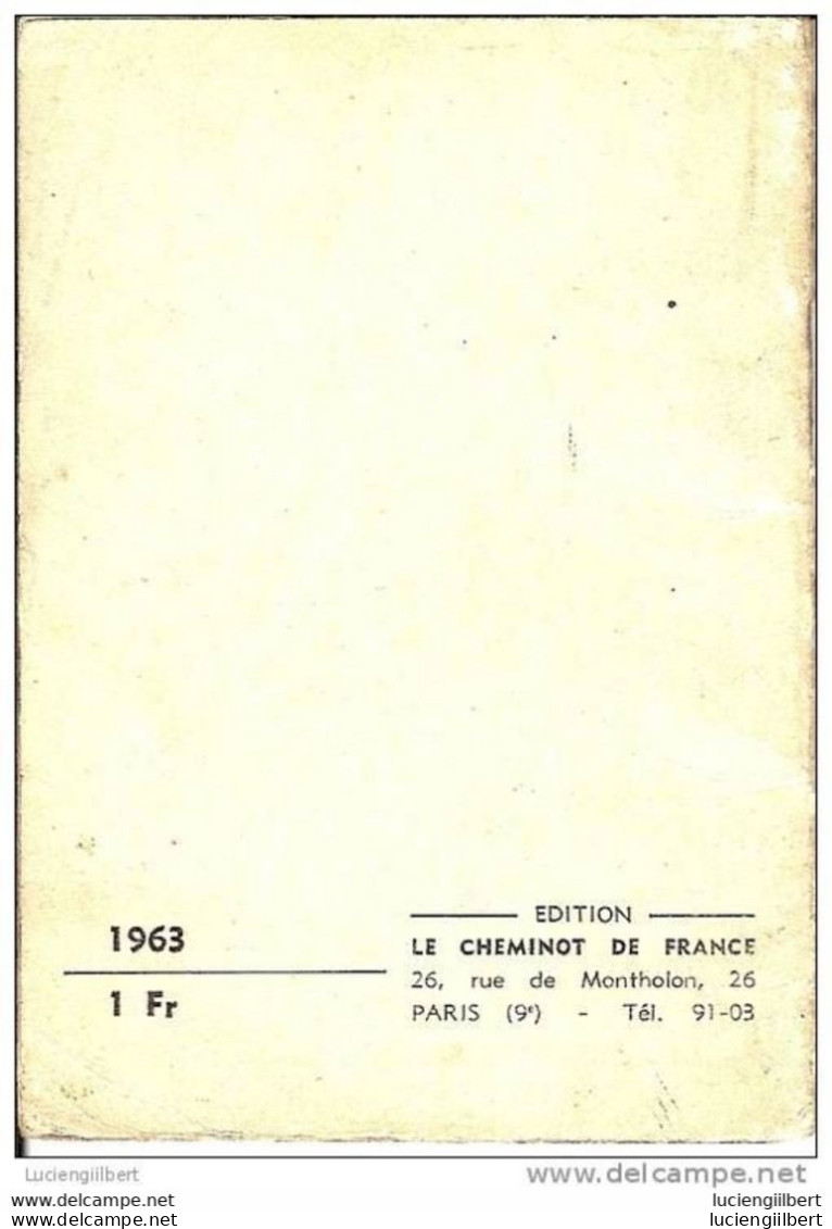 LIVRET REGLEMENT MIS A JOUR CONCERNANT LE REGIME DE TRAVAIL DU PERSONNEL ROULANT -  1963 - 12X8cm - 49 Pages - Chemin De Fer & Tramway