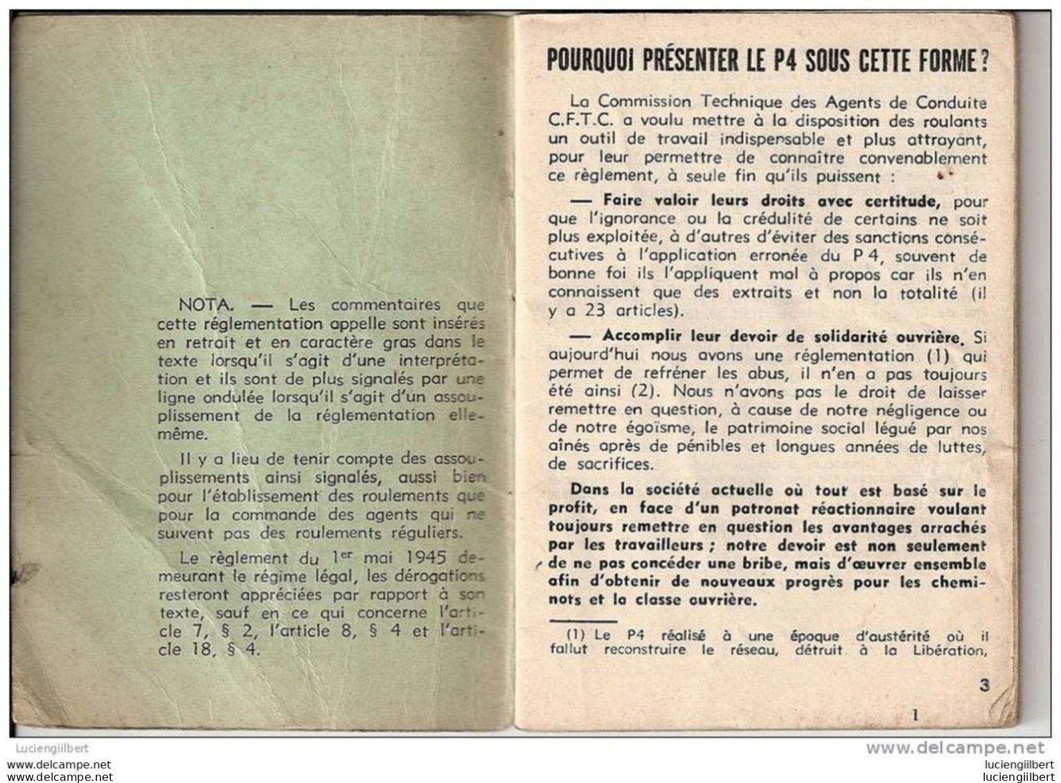 LIVRET REGLEMENT MIS A JOUR CONCERNANT LE REGIME DE TRAVAIL DU PERSONNEL ROULANT -  1963 - 12X8cm - 49 Pages - Bahnwesen & Tramways