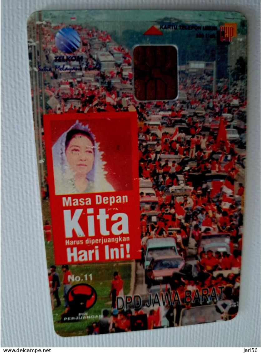 INDONESIA CHIPCARD 100 UNITS / KITA/ MASA DEPAN/ HARI INI/ DPD JAWA BARAT /    Fine Used Card   **15765 ** - Indonesia