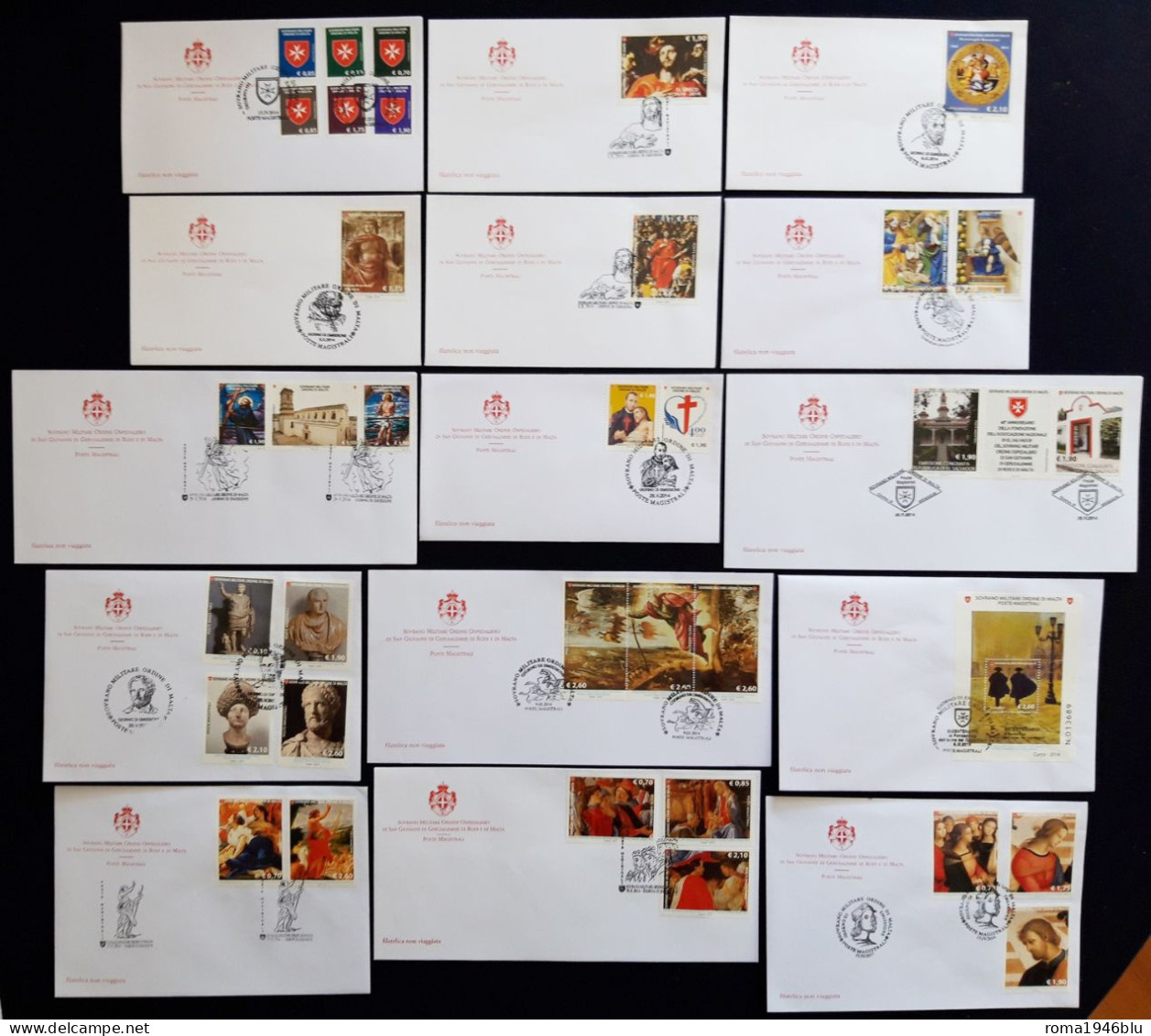 SMOM 2014 FDC Annata Completa  / Complete Year Set O/Used VF - Malte (Ordre De)