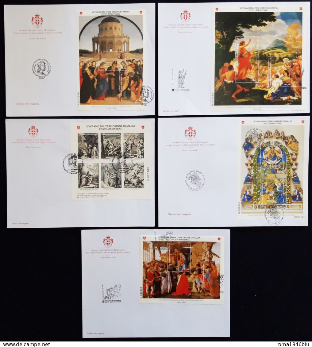 SMOM 2014 FDC Annata Completa  / Complete Year Set O/Used VF - Malte (Ordre De)