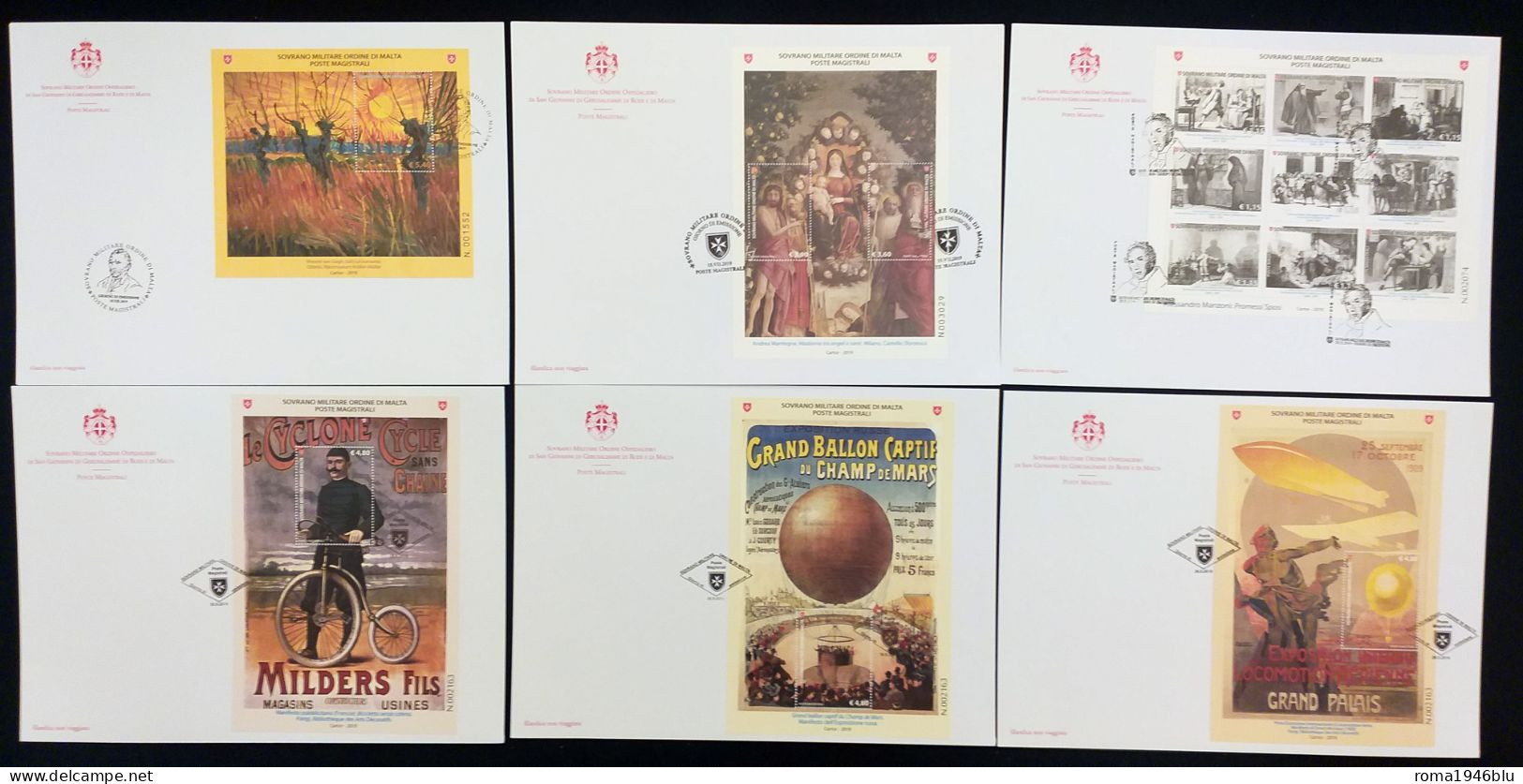 SMOM 2019 FDC Annata Completa  / Complete Year Set O/Used VF - Malta (Orde Van)