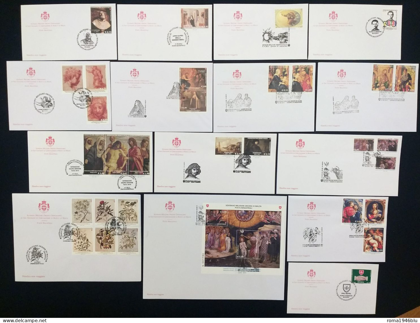 SMOM 2015 FDC Annata Completa  / Complete Year Set O/Used VF - Malta (Orde Van)