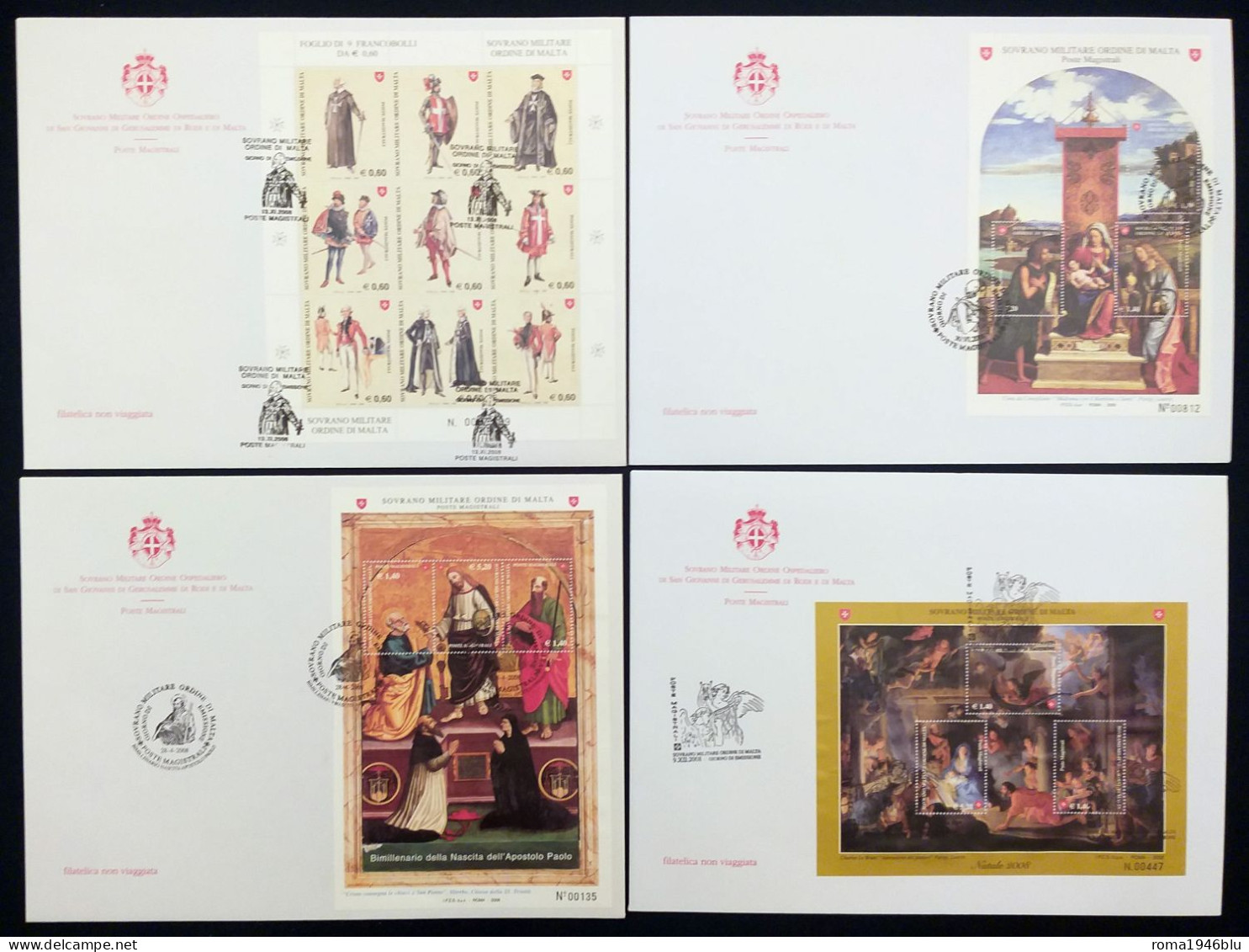 SMOM 2008 FDC Annata Completa  / Complete Year Set O/Used VF - Sovrano Militare Ordine Di Malta