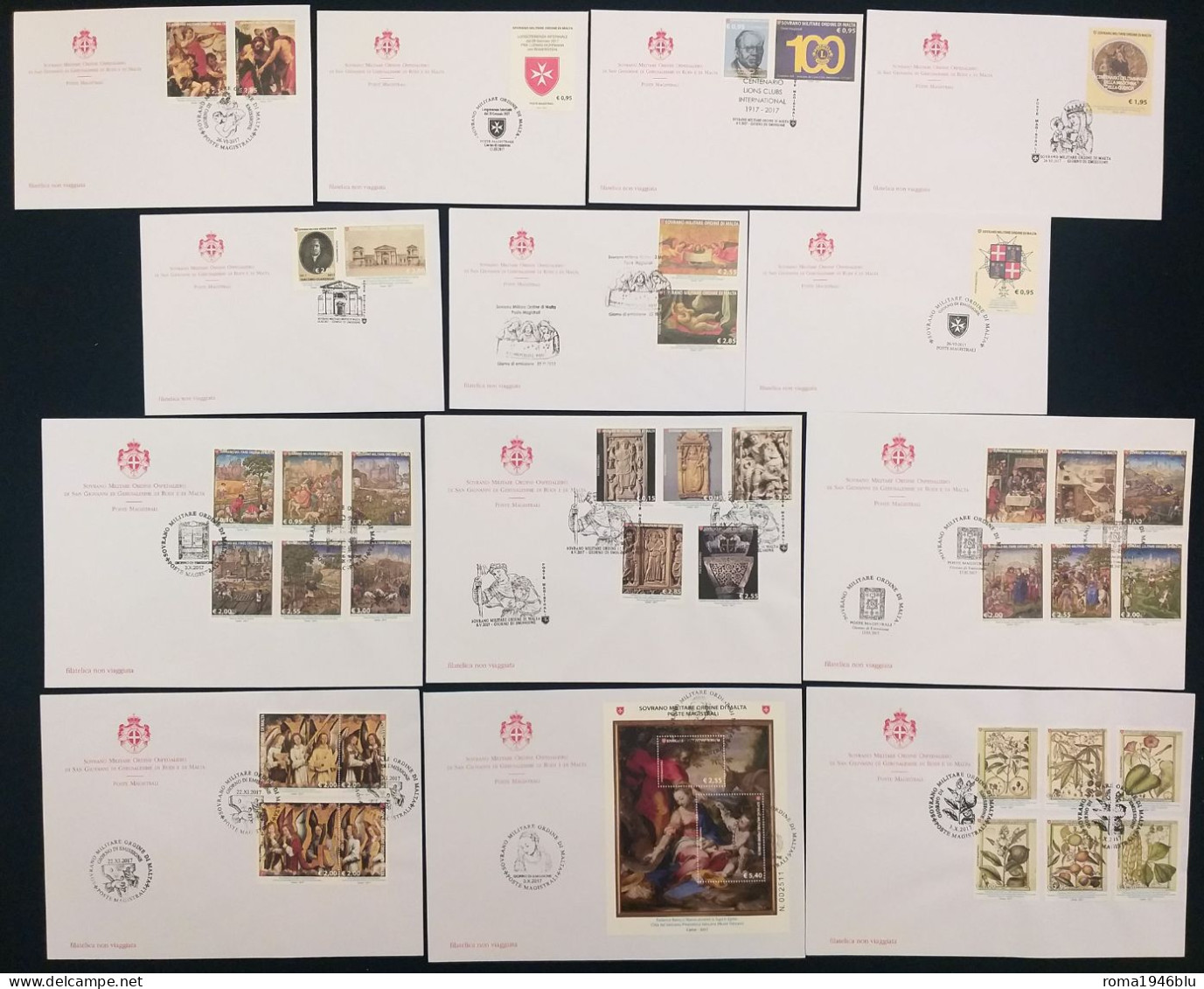 SMOM 2017 FDC Annata Completa  / Complete Year Set O/Used VF - Malte (Ordre De)