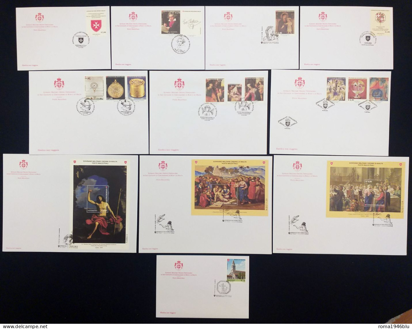 SMOM 2020 FDC Annata Completa  / Complete Year Set O/Used VF - Malta (Orde Van)