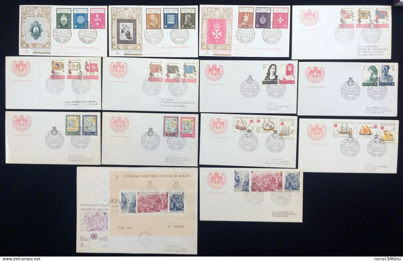 SMOM 1966/85 FDC Collezione Completa  / Complete Collection O/Used VF - Sovrano Militare Ordine Di Malta