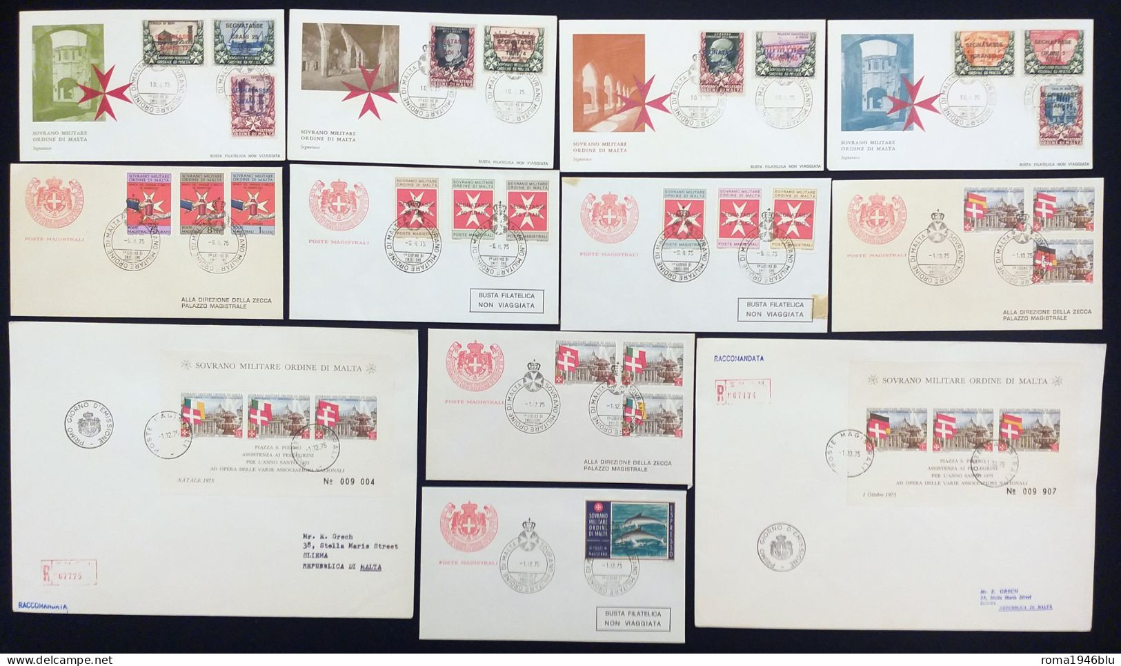 SMOM 1966/85 FDC Collezione Completa  / Complete Collection O/Used VF - Sovrano Militare Ordine Di Malta