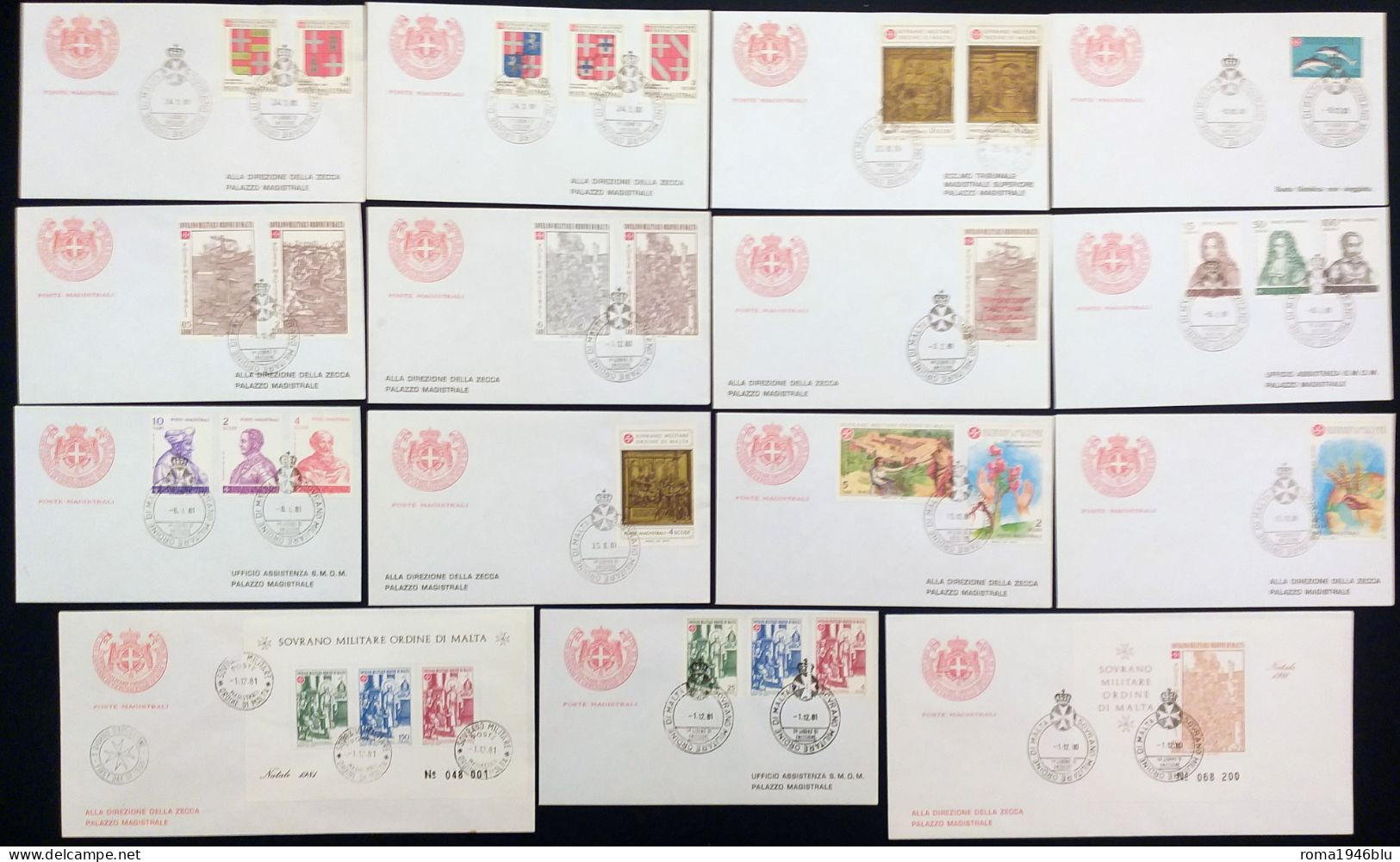 SMOM 1966/85 FDC Collezione completa  / Complete collection O/Used VF