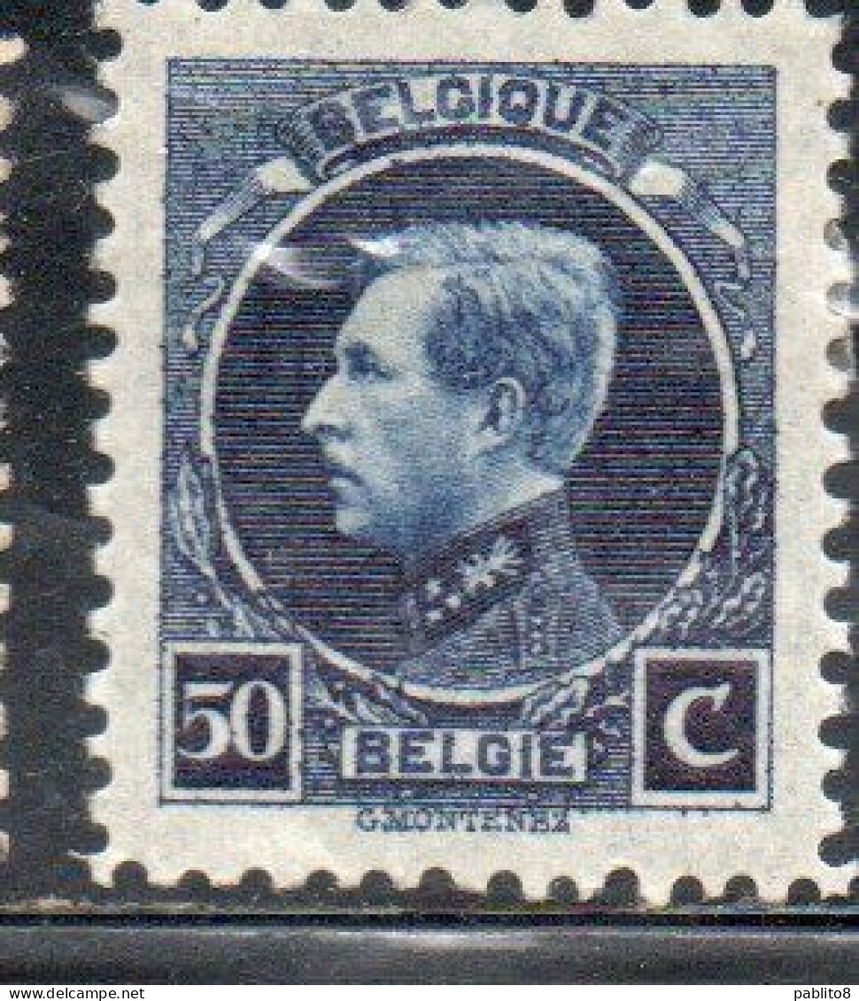 BELGIQUE BELGIE BELGIO BELGIUM 1921 1925 KING ROI RE ALBERT 50c MLH - 1921-1925 Petit Montenez