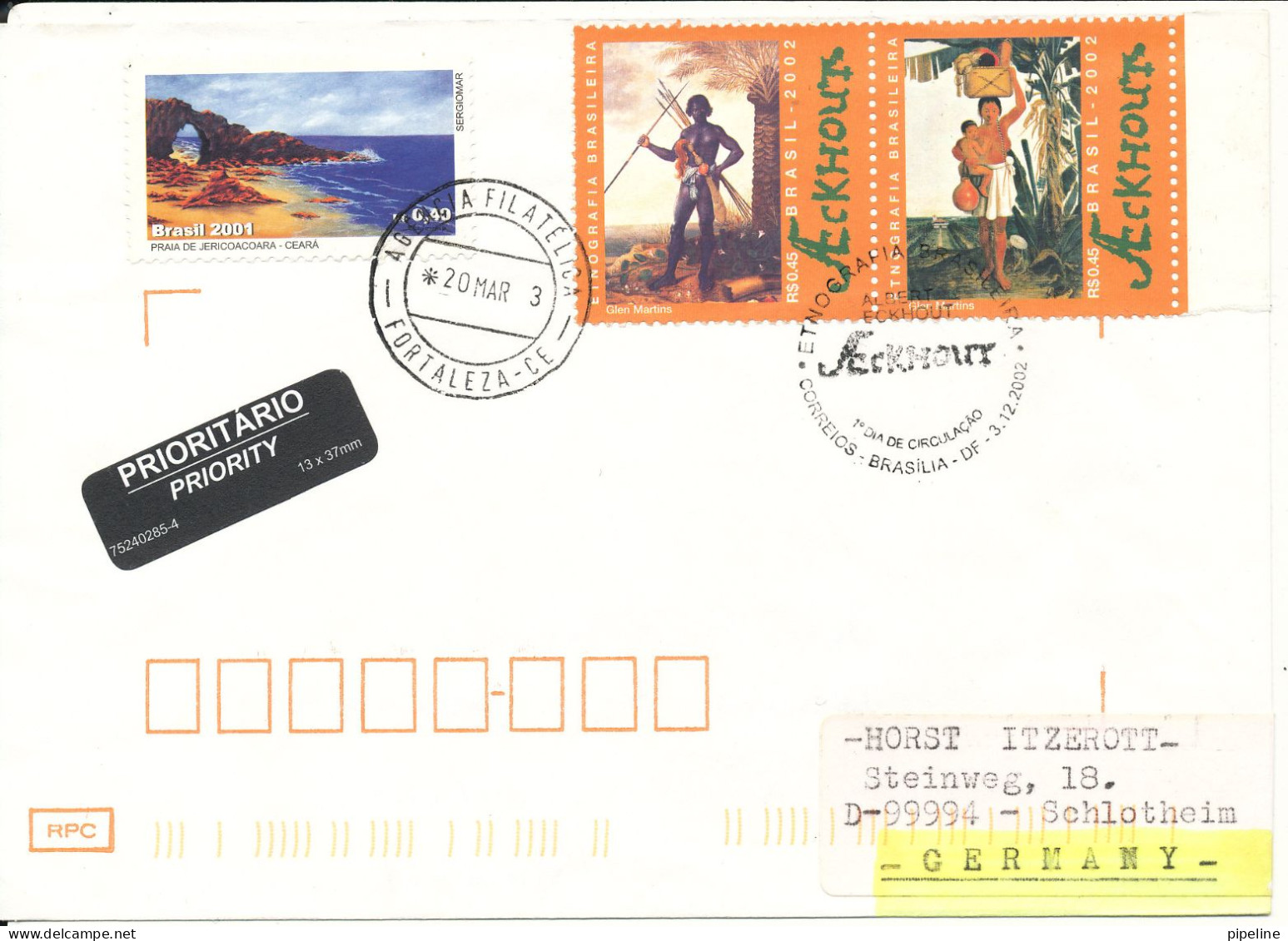 Brazil Cover Sent To Germany 20-3-2003 Topic Stamps - Lettres & Documents