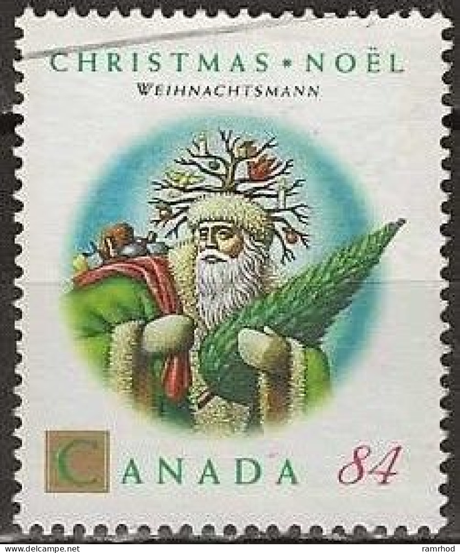 CANADA 1992 Christmas - 84c. - German Weinachtsmann FU - Oblitérés