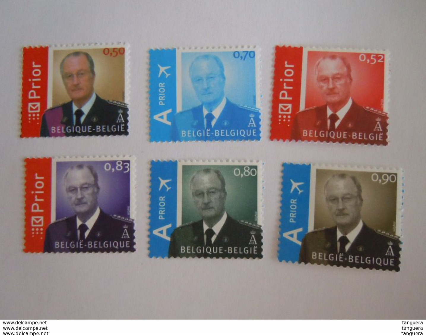 België Belgique 2005 2006 2007 Koning Roi Albert II Met Uniform MVTM 3416-3417+3480+3501+3606-3607 MNH ** - 1993-2013 King Albert II (MVTM)