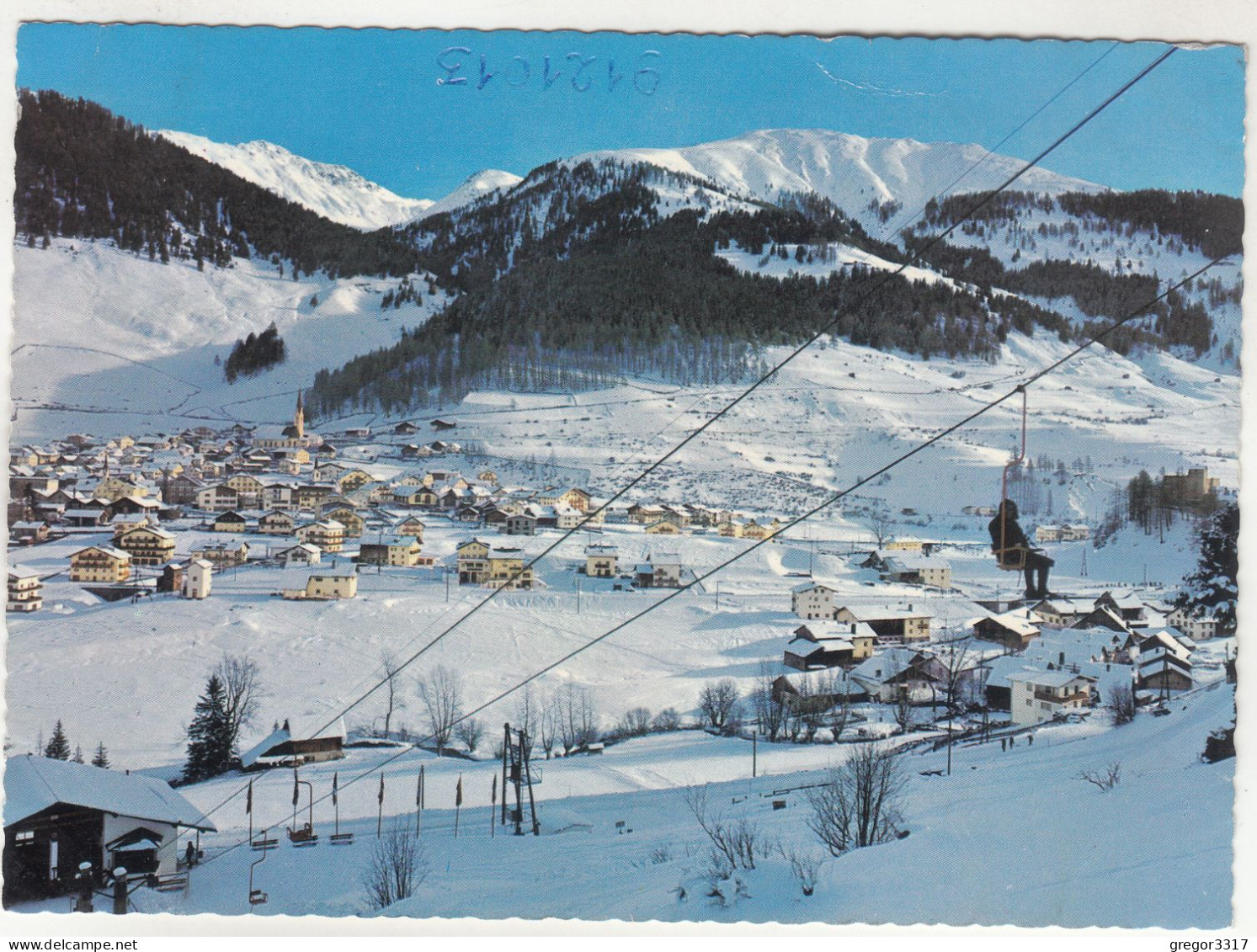 D8083) Wintersportplatz  NAUDERS - Mutzkopf Lift Mit Schigebiet Stables An Der Dreiländerecke - Nauders