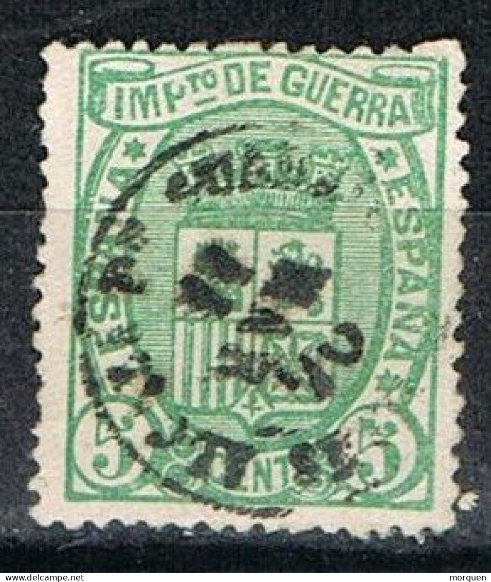 Sello 5 Cts 1875, Impuesto Guerra,, Fechador ALCALA De GUADAIRA (Sevilla), Num 154 º - Kriegssteuermarken