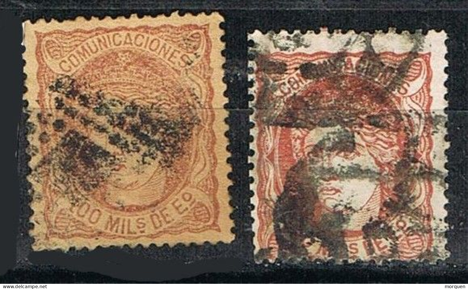 Sellos 100 Milesimas Alegoria, Variedad Color, Num 108-108a º - Used Stamps