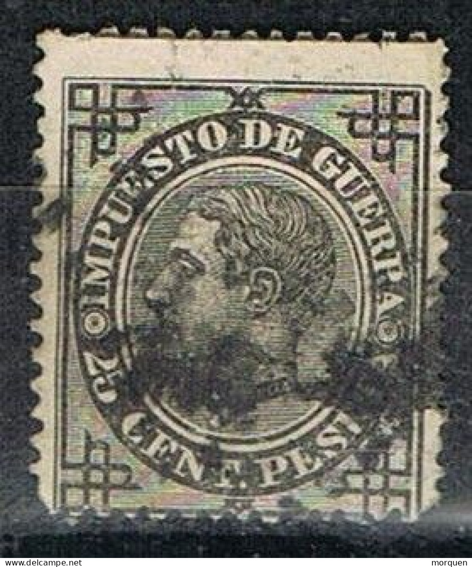 Sello 25 Cts Alfonso XII, IMpuesto Guerra 1876, Edifil Num 185 º - Oorlogstaks