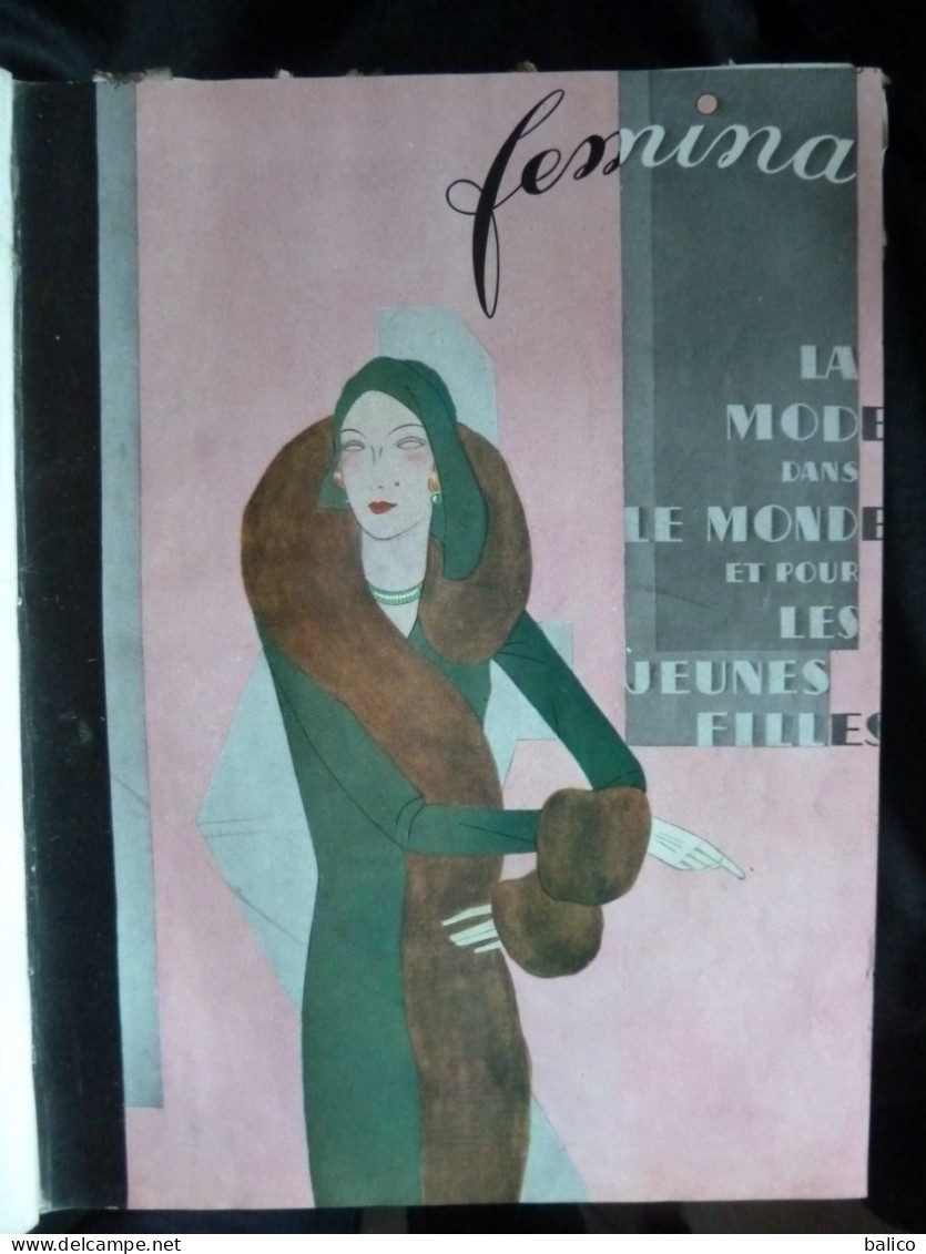 Livre de MODE - Fémina - plein de planches couleur en bon état mais le livre est très fatigué !!!  (vendu en l'état)