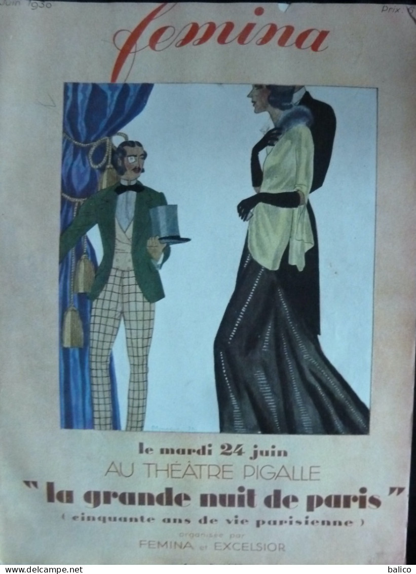 Livre de MODE - Fémina - plein de planches couleur en bon état mais le livre est très fatigué !!!  (vendu en l'état)